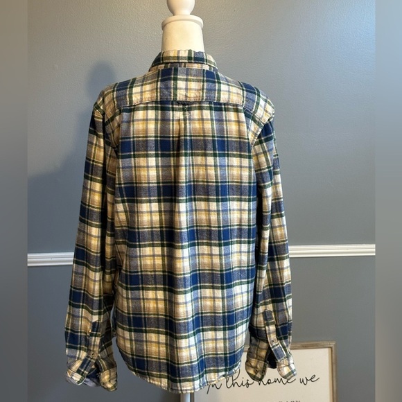 Denim & Flower Ricky Singh‎ Flannel Button Down Shirt Size Large - Picture 7 of 8